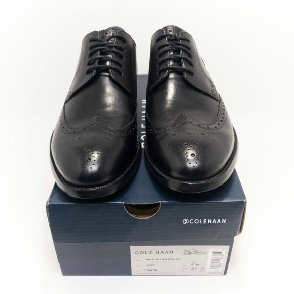 NEW Cole Haan Harrison Wingtip Black Oxfords - Picture 10 of 11